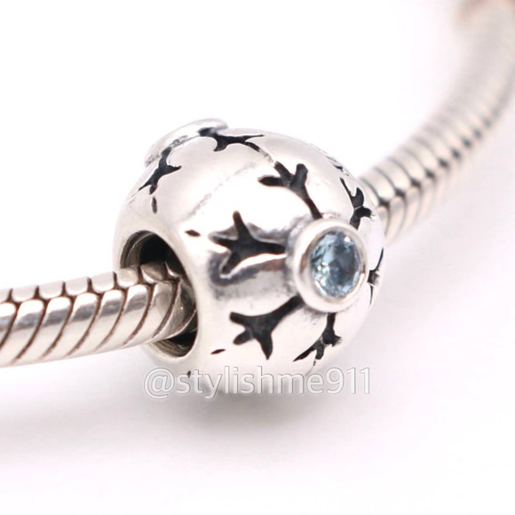 Pandora Jewelry - Authentic PANDORA Sterling Silver Crystalized Snowflake Blue CZ Charm